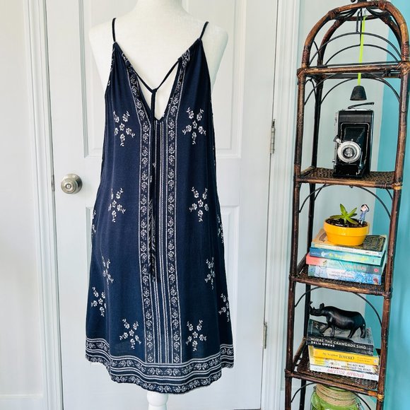Lulu's Mediterranean Sea Navy Blue Print Dress (size S) - Picture 6 of 10
